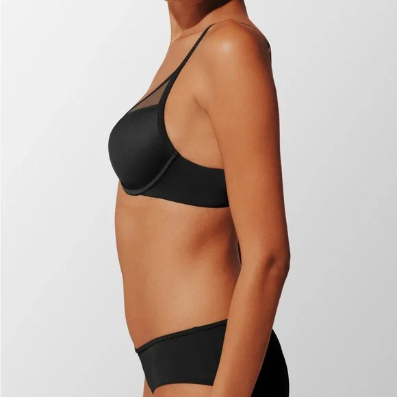ThirdLove 24/7 Classic Uplift Plunge Bra Black 32B½ - Picture 4 of 14